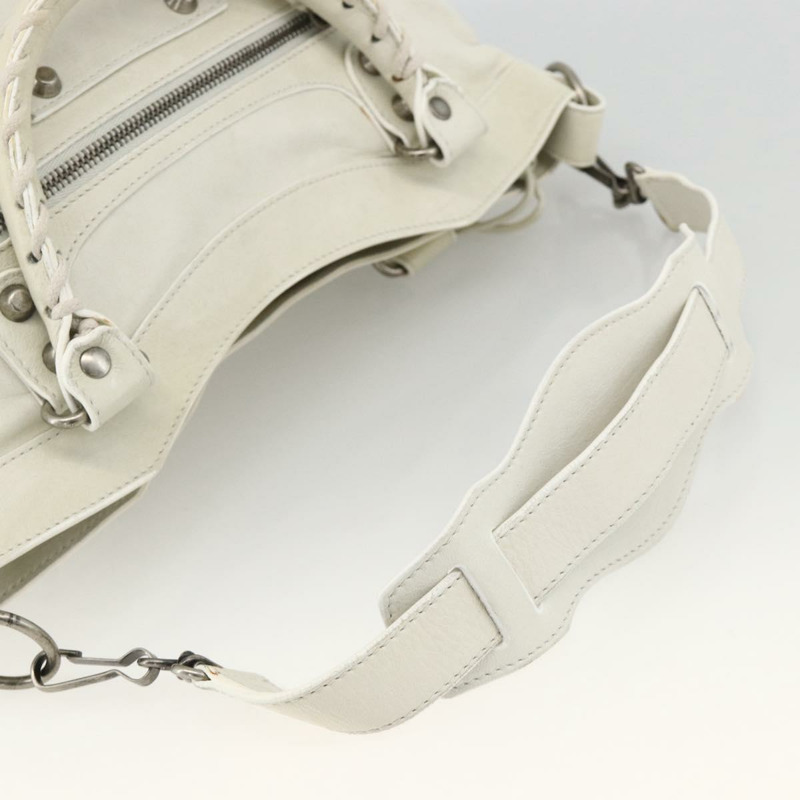 【日本直送】BALENCIAGA The First 手提包 皮革 2way 白色 103208 正品 YKZ859SAM-8