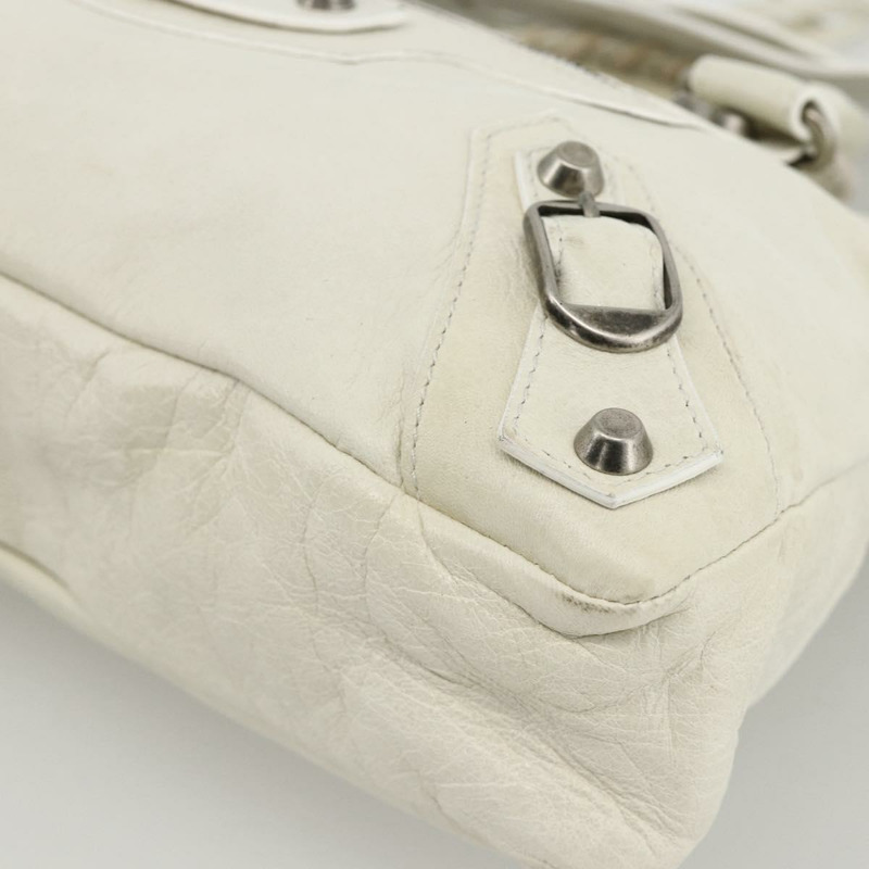 【日本直送】BALENCIAGA The First 手提包 皮革 2way 白色 103208 正品 YKZ859SAM-9