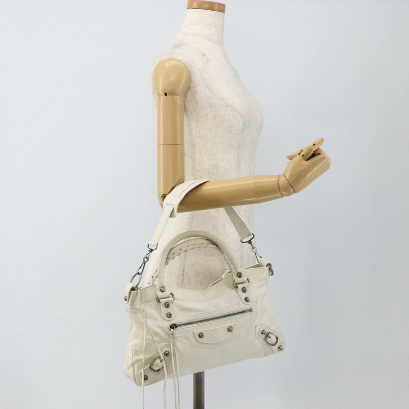 【日本直送】BALENCIAGA The First 手提包 皮革 2way 白色 103208 正品 YKZ859SAM-26
