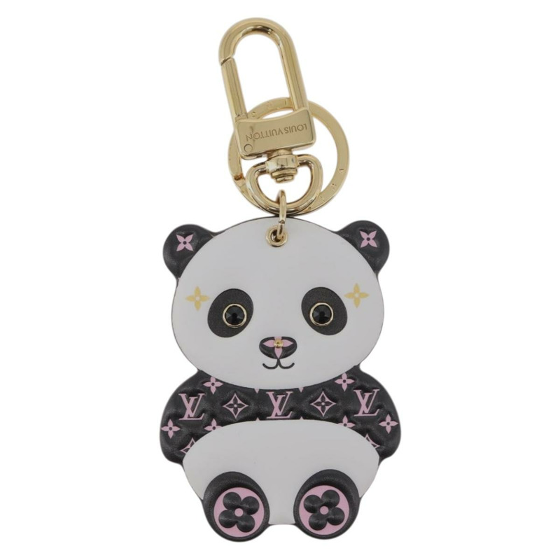 【日本直送】路易威登 Monogram Porte Cles LV 熊貓吊飾 黑色 M00993 LV Auth YKZ1467M-1