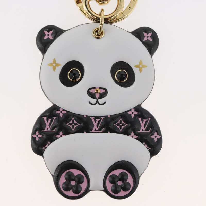 【日本直送】路易威登 Monogram Porte Cles LV 熊貓吊飾 黑色 M00993 LV Auth YKZ1467M-2