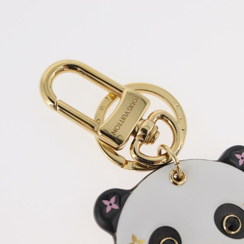 【日本直送】路易威登 Monogram Porte Cles LV 熊貓吊飾 黑色 M00993 LV Auth YKZ1467M-3