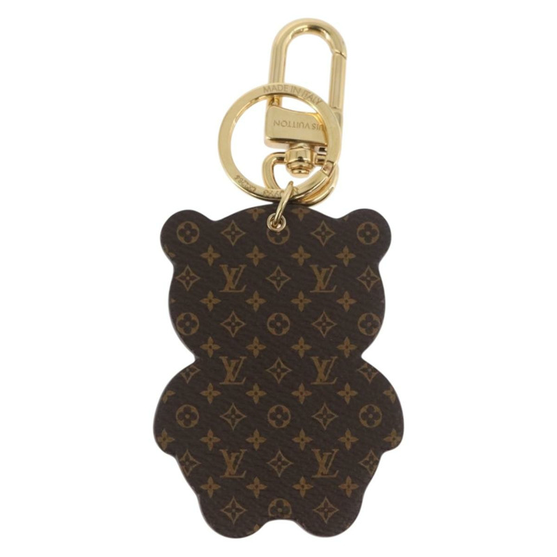 【日本直送】路易威登 Monogram Porte Cles LV 熊貓吊飾 黑色 M00993 LV Auth YKZ1467M-5