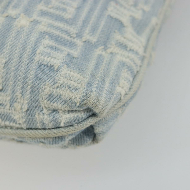 【日本直送】FENDI Zucca帆布Mamma Baguette單肩包 藍金 正品 YKZ1096V-13