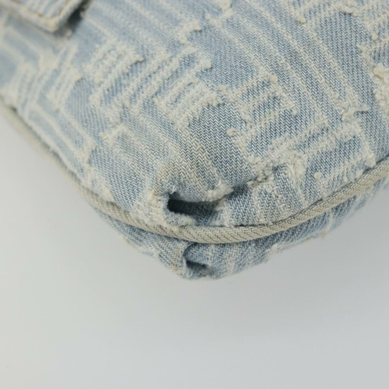 【日本直送】FENDI Zucca帆布Mamma Baguette單肩包 藍金 正品 YKZ1096V-14