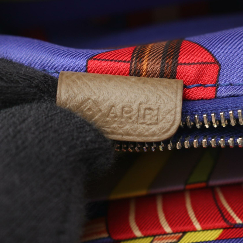 愛馬仕 Azap Compact 真絲拉鍊皮夾 063637CK 皮革 灰色 二手-4