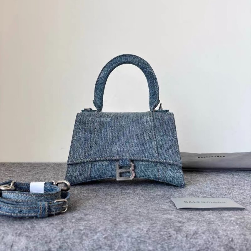 ️Balenciaga Hourglass 丹寧沙漏包s號 22.5x14x10 98新配件塵袋 肩帶-1