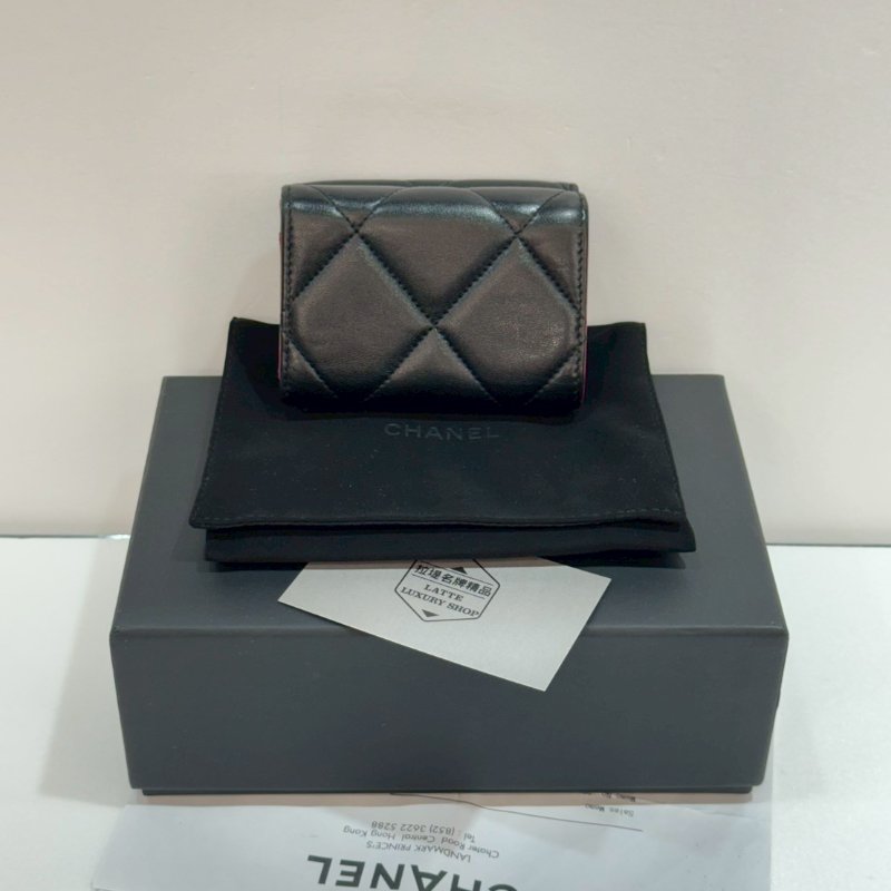 CHANEL 19系列 三折短夾/皮夾 87成新-1