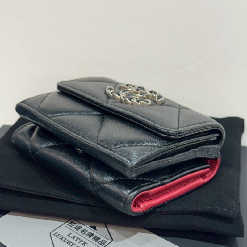 CHANEL 19系列 三折短夾/皮夾 87成新-5