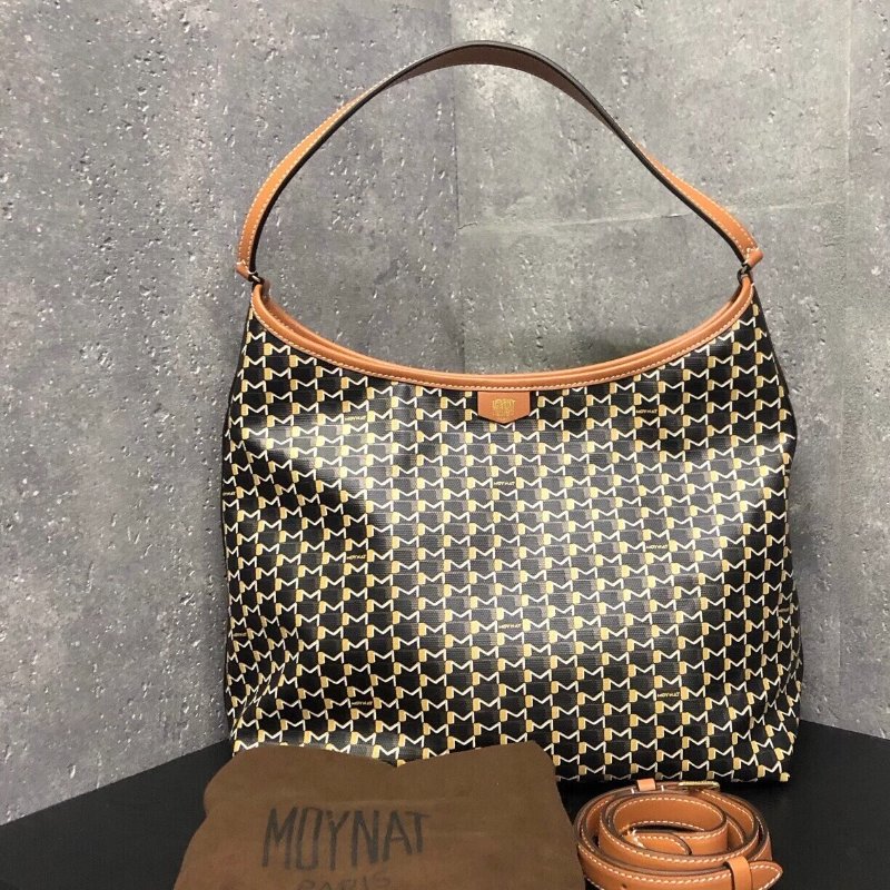 Moynat paris Mcanvas hobo  帆布手提斜背包32*17*15cm 99新配件塵袋 肩帶-3
