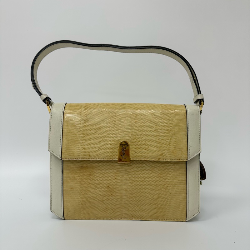【赫蒂國際精品】YSL 聖羅蘭 經典復古蜥蜴皮 單肩包 vintage-2