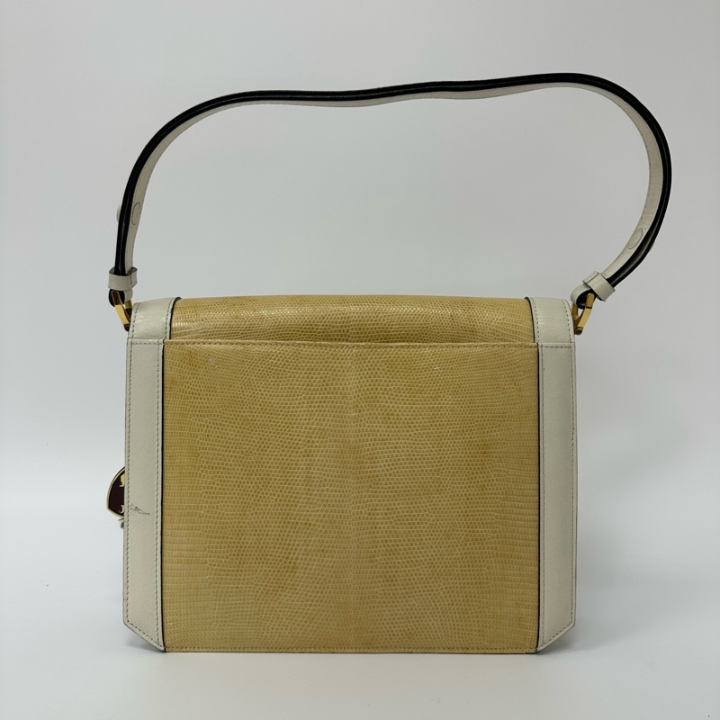 【赫蒂國際精品】YSL 聖羅蘭 經典復古蜥蜴皮 單肩包 vintage-3