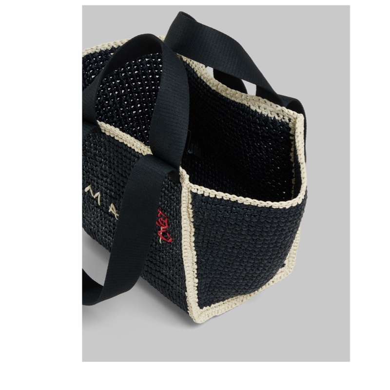 Marni 女士 小號Sillo編織手提包均碼碼小號、22cm*13cm*22cm-4