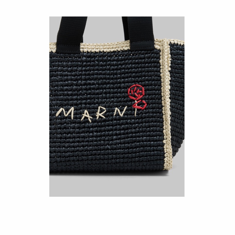 Marni 女士 小號Sillo編織手提包均碼碼小號、22cm*13cm*22cm-5