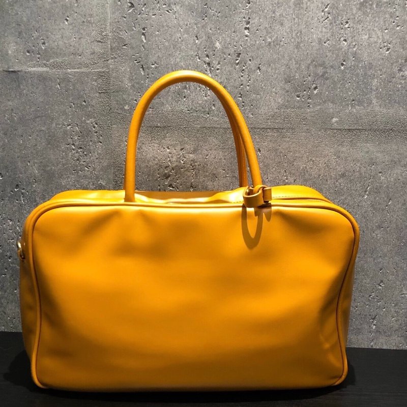 Miumiu 南瓜色24SS手提肩背斜背公事包34×23cm 99新配件肩帶、購證、塵袋-4