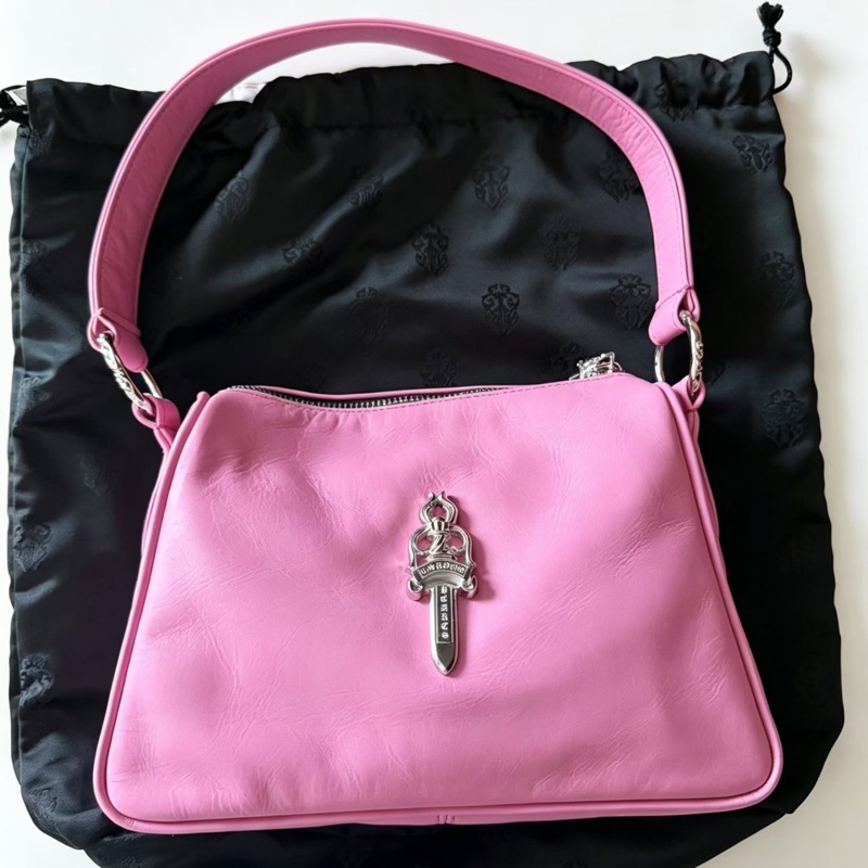 Chrome Hearts 克羅心 寶劍 手提單肩包 女款 粉色-0