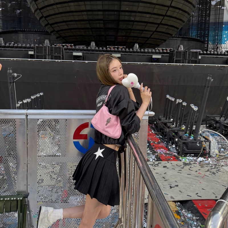 Chrome Hearts 克羅心 寶劍 手提單肩包 女款 粉色-1