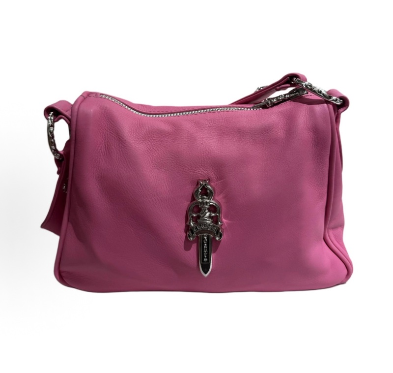 Chrome Hearts 克羅心 寶劍 手提單肩包 女款 粉色-3