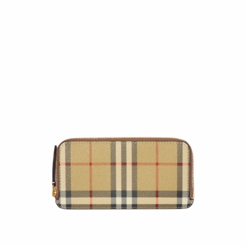 Burberry 女士 大號格紋拉鍊卡包均碼碼17cm*9cm