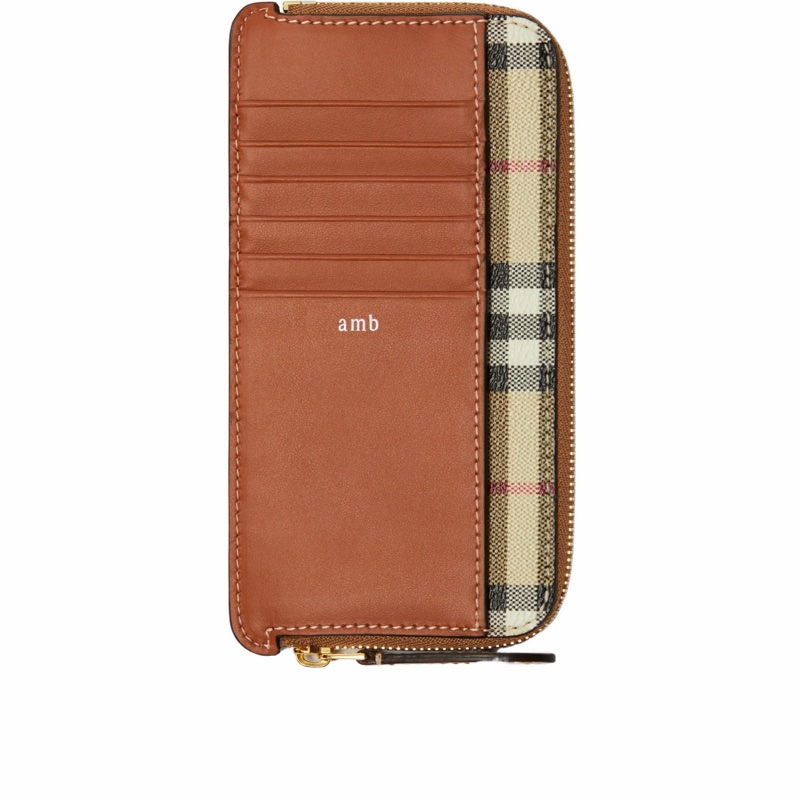 Burberry 女士 大號格紋拉鍊卡包均碼碼17cm*9cm-2