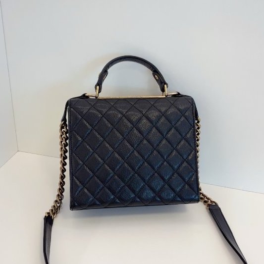 香奈兒/Chanel 黑金2.55 Kelly Handle複古郵差包 山羊皮菱格複古五金-1