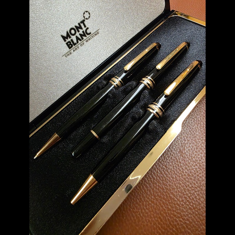 套組出售｜真品Montblanc Meisterstück Pix 萬寶龍鋼珠筆 自動鉛筆0.5mm 原子筆附盒-0