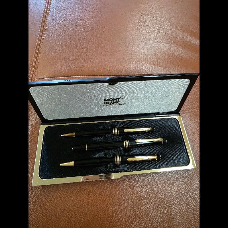 套組出售｜真品Montblanc Meisterstück Pix 萬寶龍鋼珠筆 自動鉛筆0.5mm 原子筆附盒-1