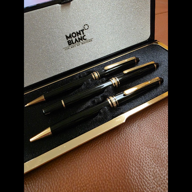 套組出售｜真品Montblanc Meisterstück Pix 萬寶龍鋼珠筆 自動鉛筆0.5mm 原子筆附盒-11