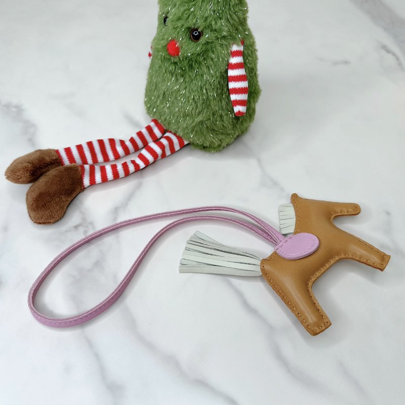 HERMES 全新芝麻色Rodeo PM小馬掛飾-3