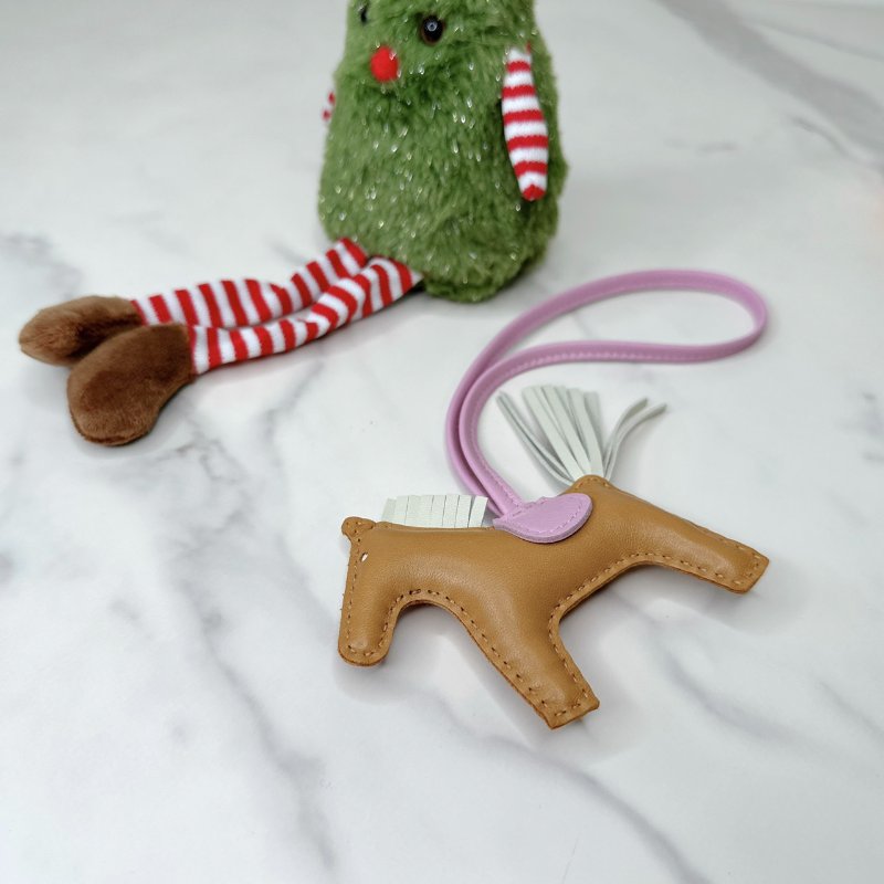 HERMES 全新芝麻色Rodeo PM小馬掛飾-4