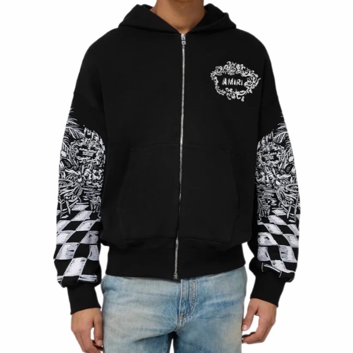 Amiri 男士 拉鍊連帽衫M L XXL碼-5