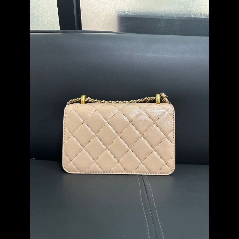 Chanel Flap 新款雙金珠-1