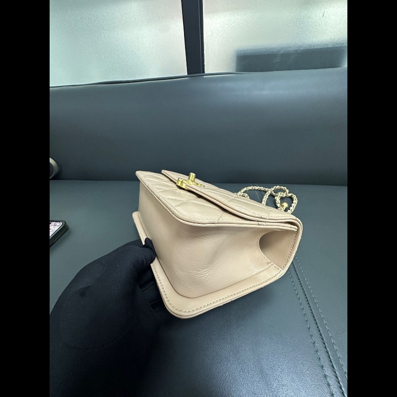 Chanel Flap 新款雙金珠-6