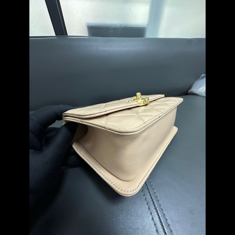 Chanel Flap 新款雙金珠-7