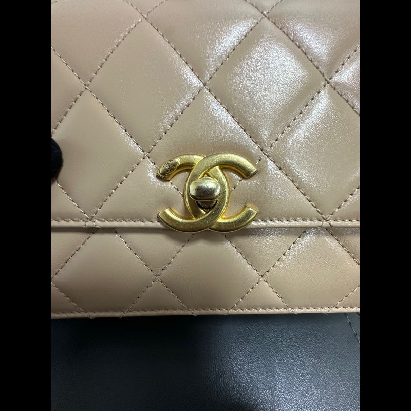 Chanel Flap 新款雙金珠-9
