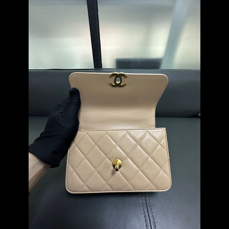 Chanel Flap 新款雙金珠-13