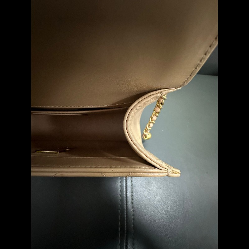 Chanel Flap 新款雙金珠-16