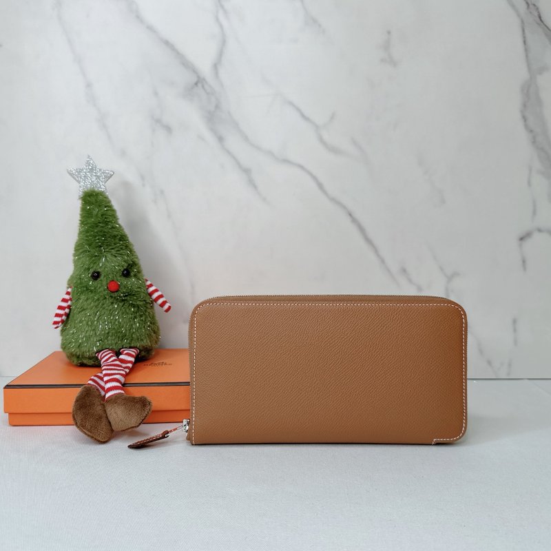 HERMES 全新老虎絲巾長夾-1