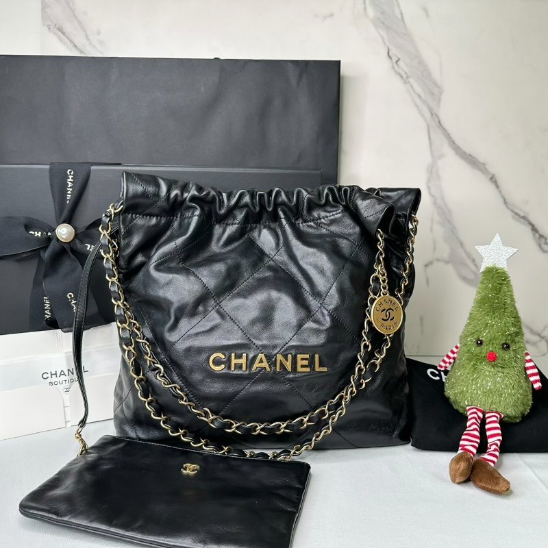CHANEL 22包黑金小款-0