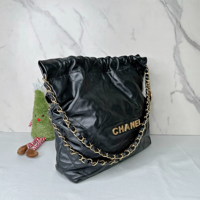 CHANEL 22包黑金小款-3