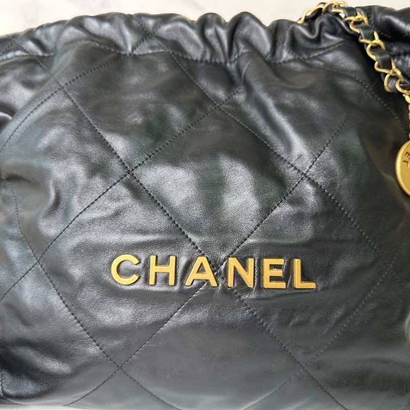 CHANEL 22包黑金小款-5