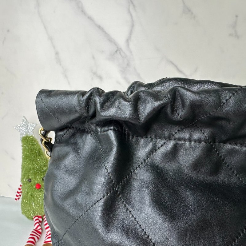 CHANEL 22包黑金小款-6