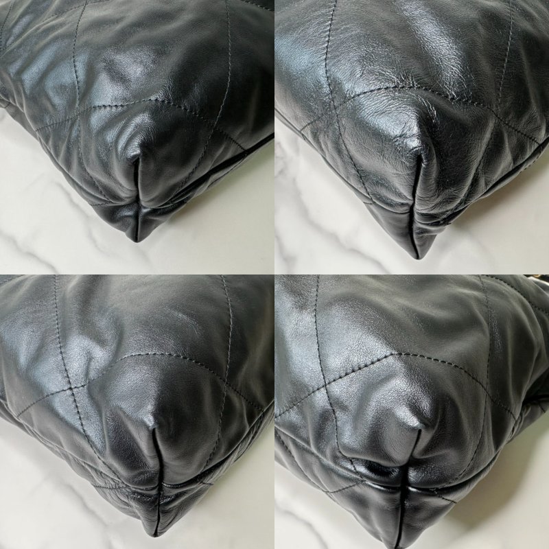 CHANEL 22包黑金小款-9