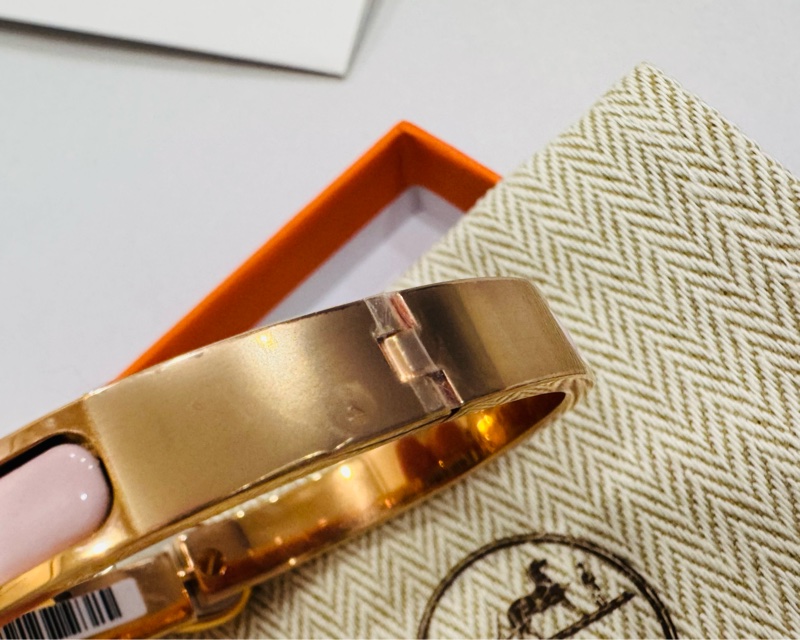 全新Hermes 豬鼻手鐲 粉色 未拆膜-7