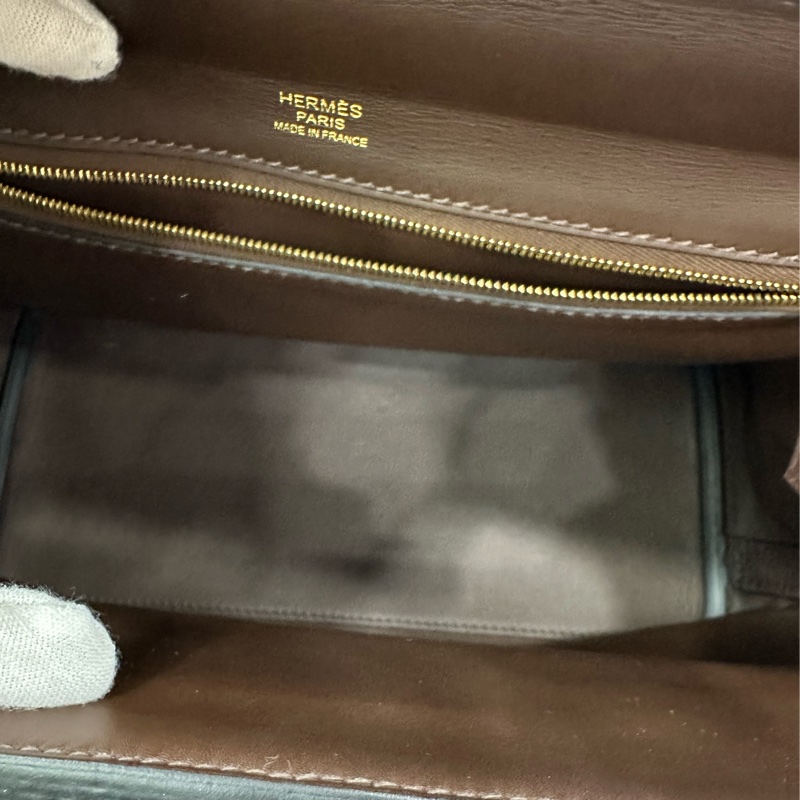 Hermes 愛馬仕 2424-29 烏木色拼黑色金扣 Z刻-8