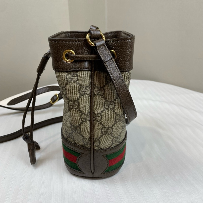 古馳/Gucci Ophidia系列  米色和烏木色GG Supreme帆布 15.5釐米（寬）x 19釐米（高）x 9釐米（深）-2