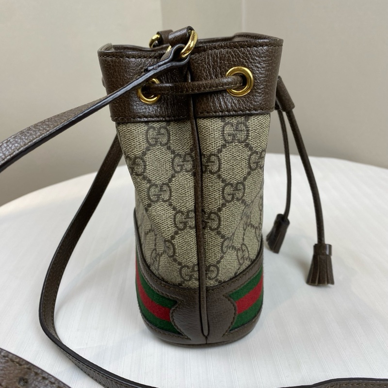 古馳/Gucci Ophidia系列  米色和烏木色GG Supreme帆布 15.5釐米（寬）x 19釐米（高）x 9釐米（深）-3