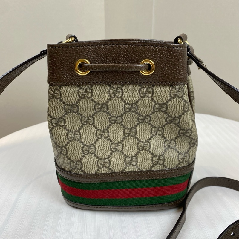 古馳/Gucci Ophidia系列  米色和烏木色GG Supreme帆布 15.5釐米（寬）x 19釐米（高）x 9釐米（深）-4