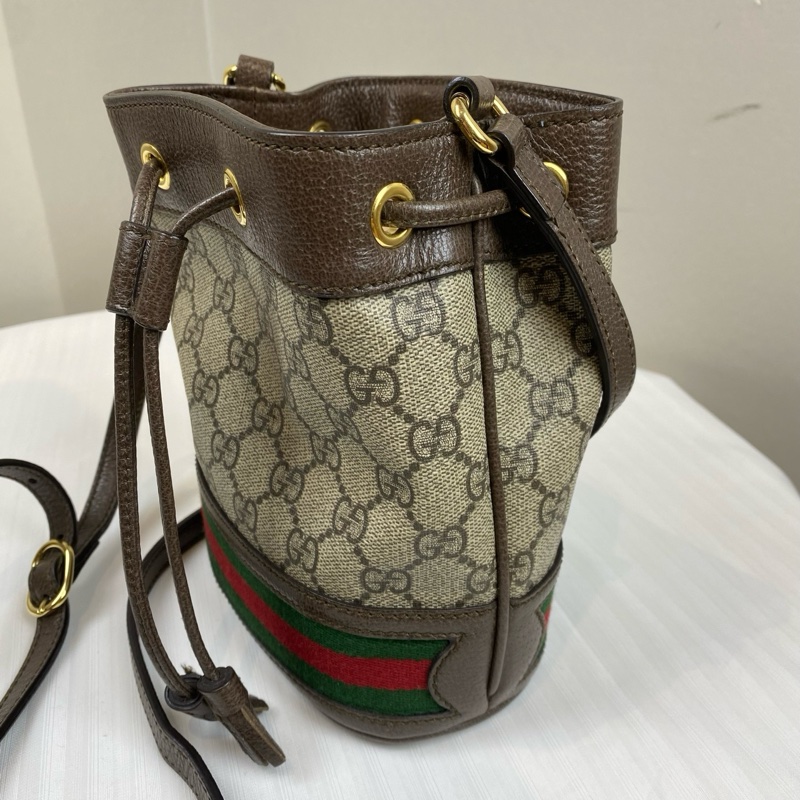 古馳/Gucci Ophidia系列  米色和烏木色GG Supreme帆布 15.5釐米（寬）x 19釐米（高）x 9釐米（深）-6