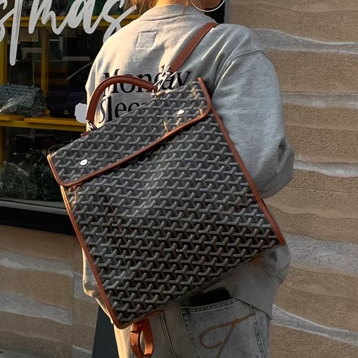 Goyard戈雅Saint Leger折叠雙肩包🚴‍♂️全網都在找的棕色包-5